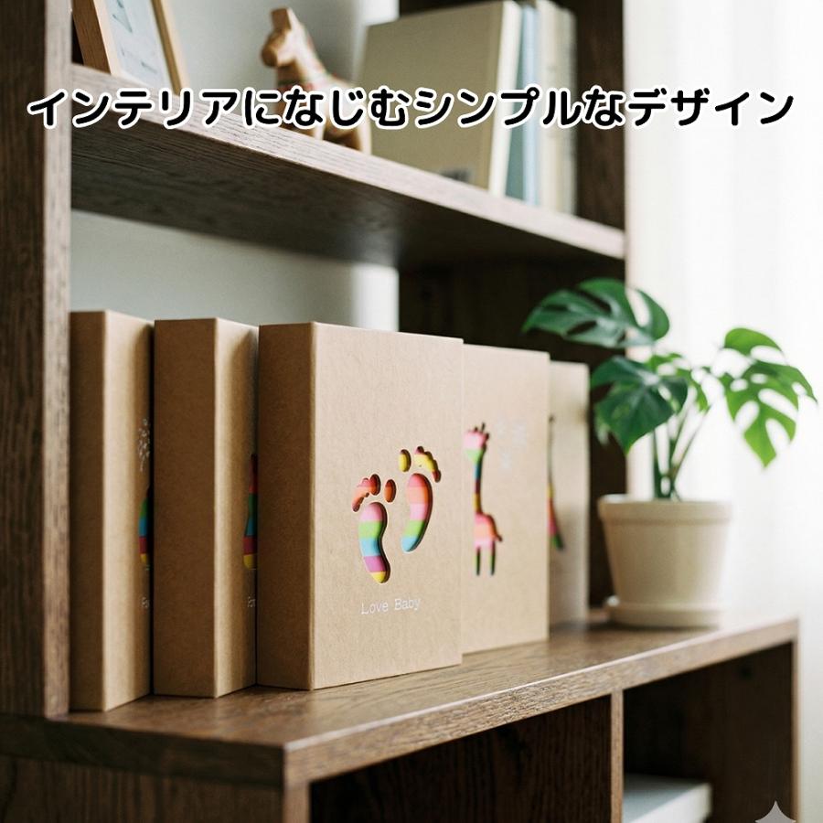 アルバム 大容量 写真 L判 4冊セット 800枚 1冊200枚 クラフト紙