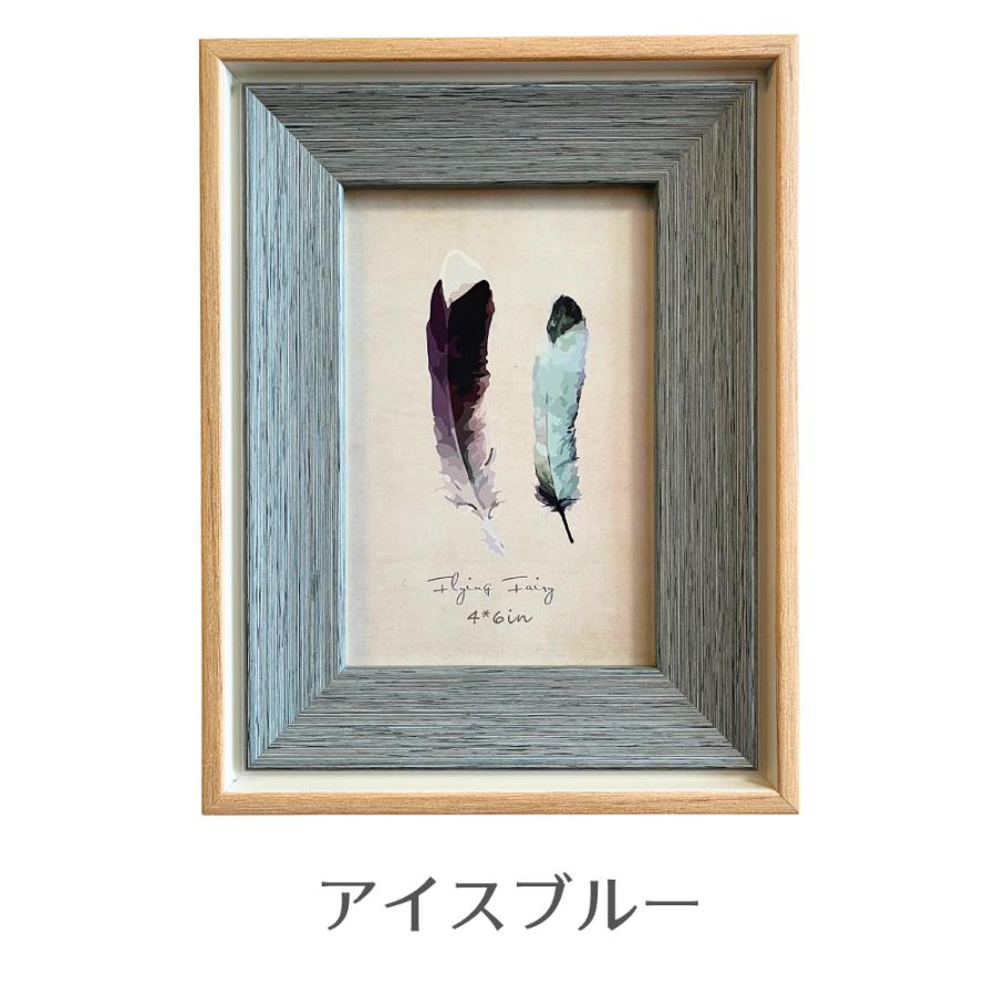 フォトフレーム 写真立て 2L判 2L 集合写真 壁掛け兼用 北欧風 ガラス