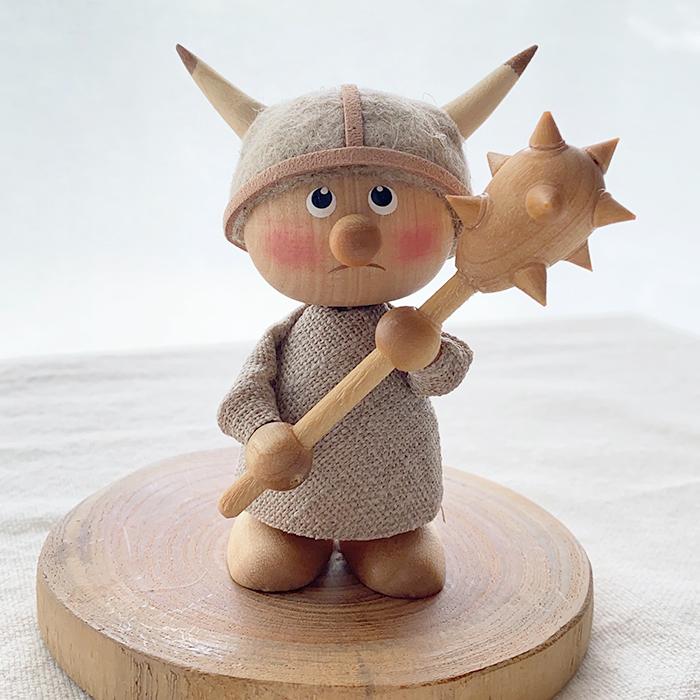 Skandinavisk Hemslojd 北欧フィギュア バイキングボーイ 木製人形