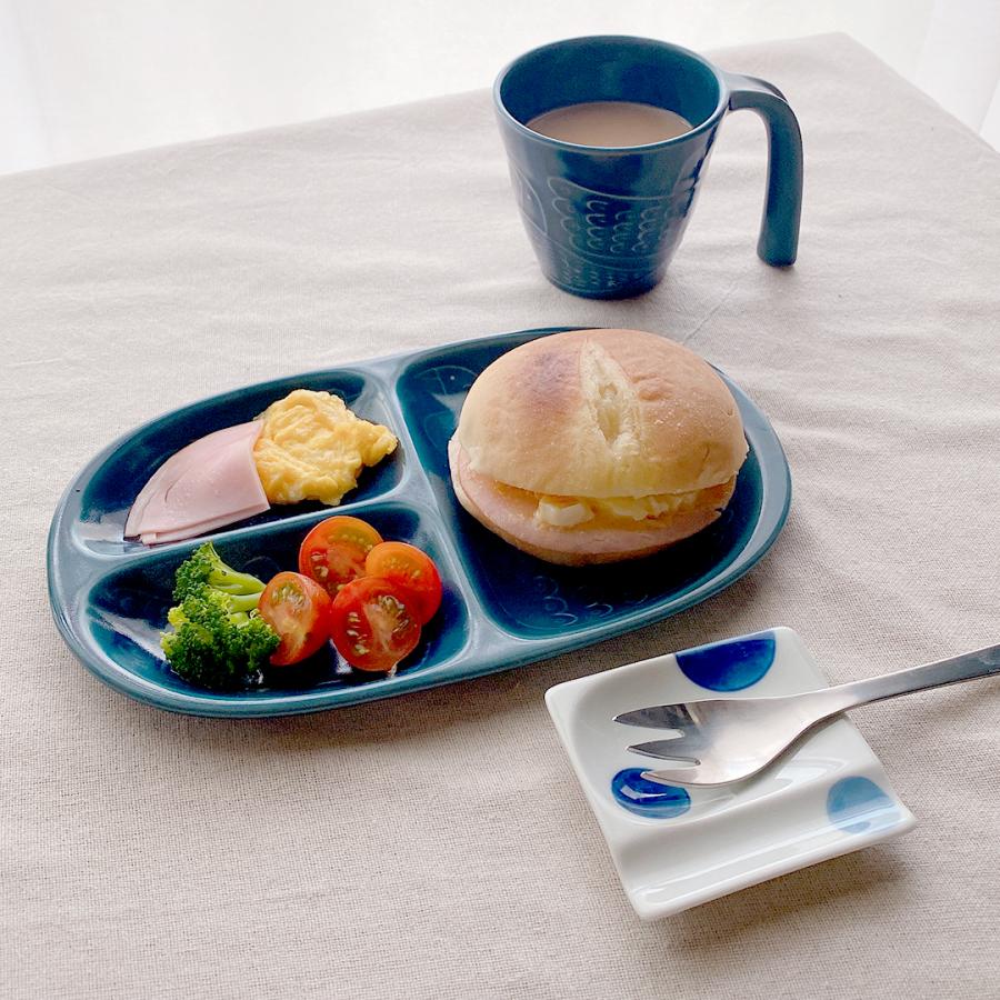 波佐見焼】aiyu（アイユー）bird ミディプレート 藍 平皿 セパレート皿