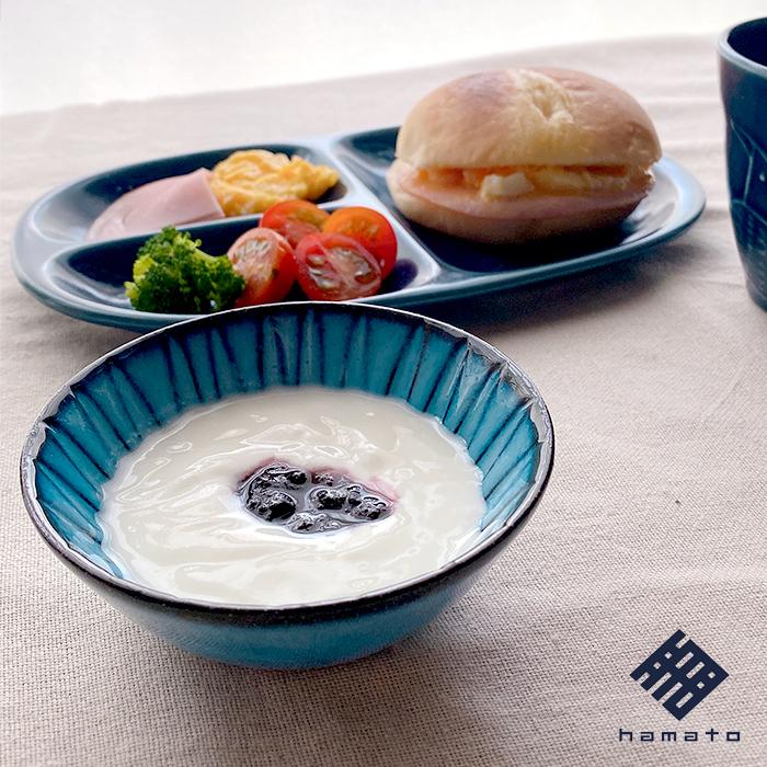 波佐見焼】浜陶 BLUE彫 半小付（小皿）深皿 椀 取り皿 北欧食器 : Flow