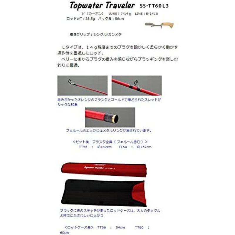 スミス(SMITH LTD) スーパーストライク グリップレス トップウォータートラベラー SS-TT60L3/B. SMITH LTD スーパーストライク グリップレス トップウォータートラベラー SS TT60L3/B