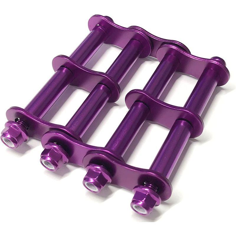 ニックス　アルミ製3連結金具一式(アルマイト加工)　紫　ALU-3-V