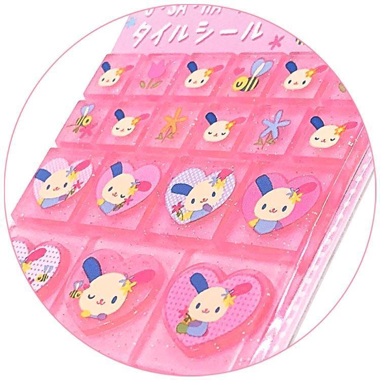 sanrio（サンリオ） ウサハナ タイルシール シール ピンク 0019 ティー