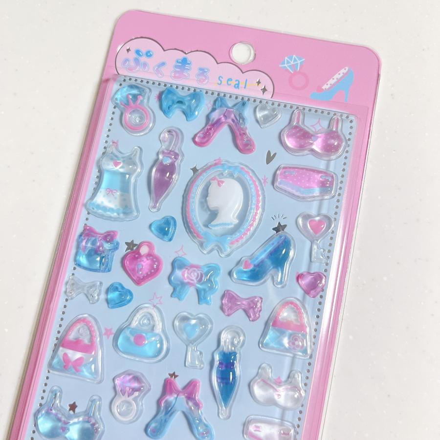 在庫処分特化・セール】ミントイン ぷくまるシール3 ガールズピンク