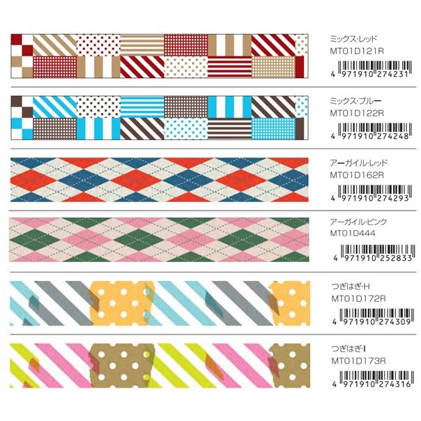 mt マスキングテープ deco ボーダー・ミックス・さんかく