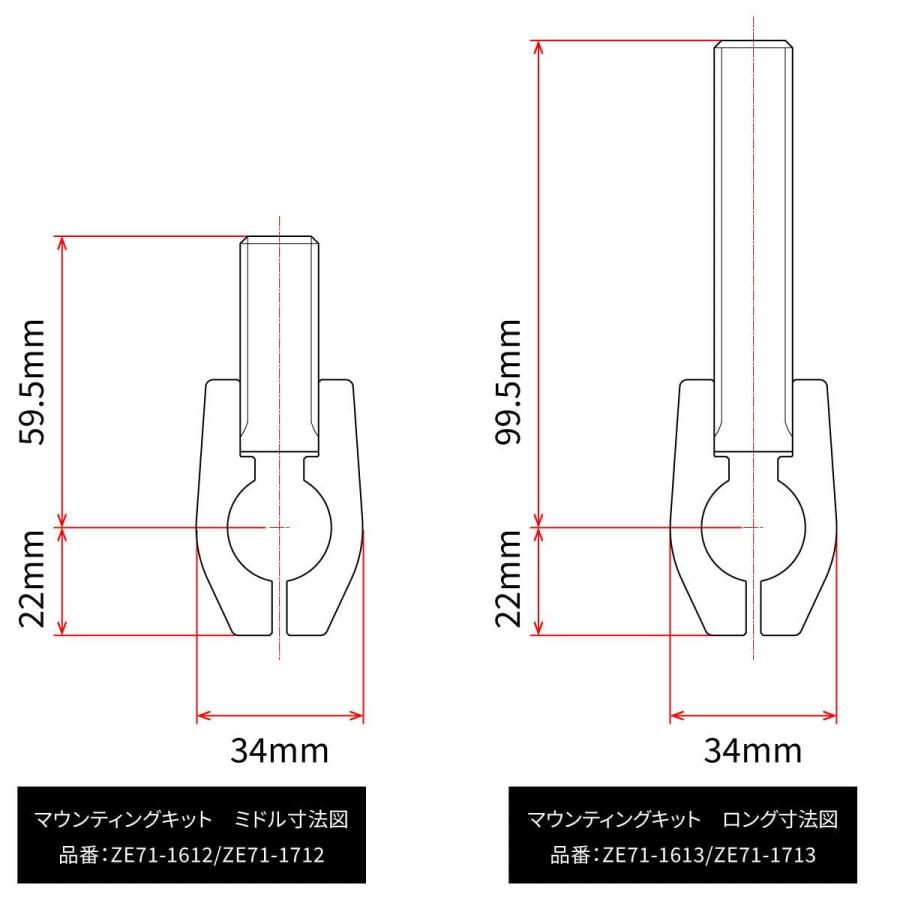 ジータレーシング(ZETA RACING) アーマーハンドガード ベンド XCキット ブラック/ブラック スタンダード径(22.2mm)バー用 対応ハ｜flower-g-shop｜05