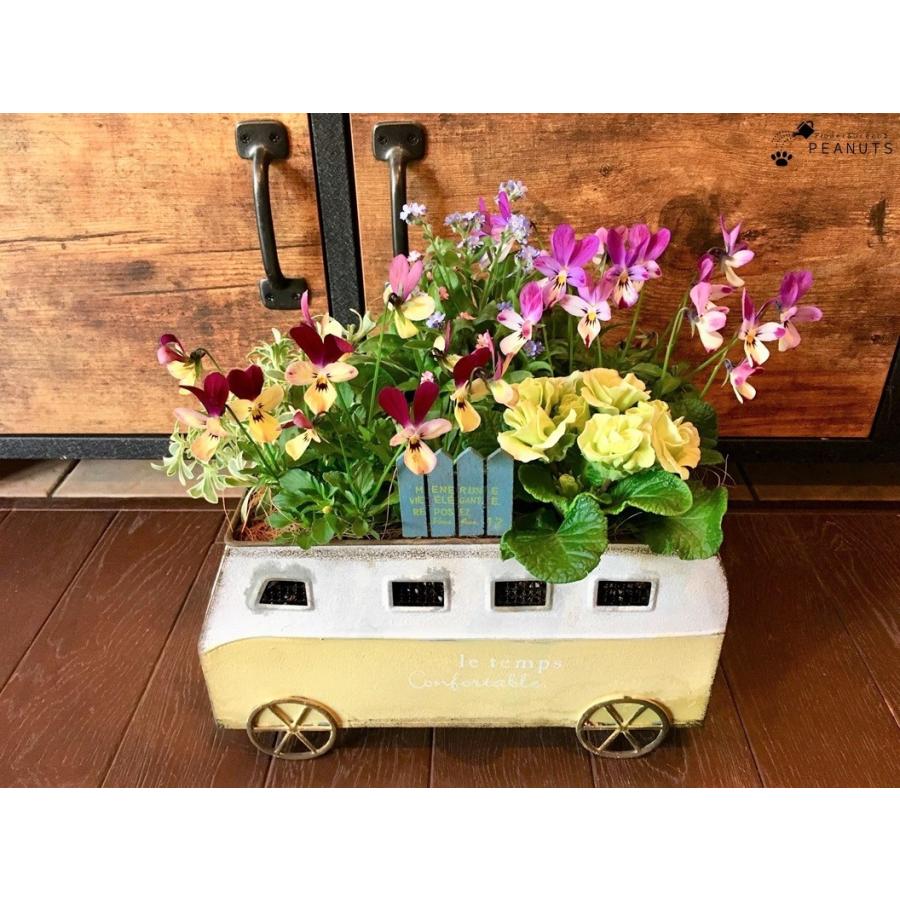 ブリキのバスがかわいい寄せ植え ギガランキングｊｐ