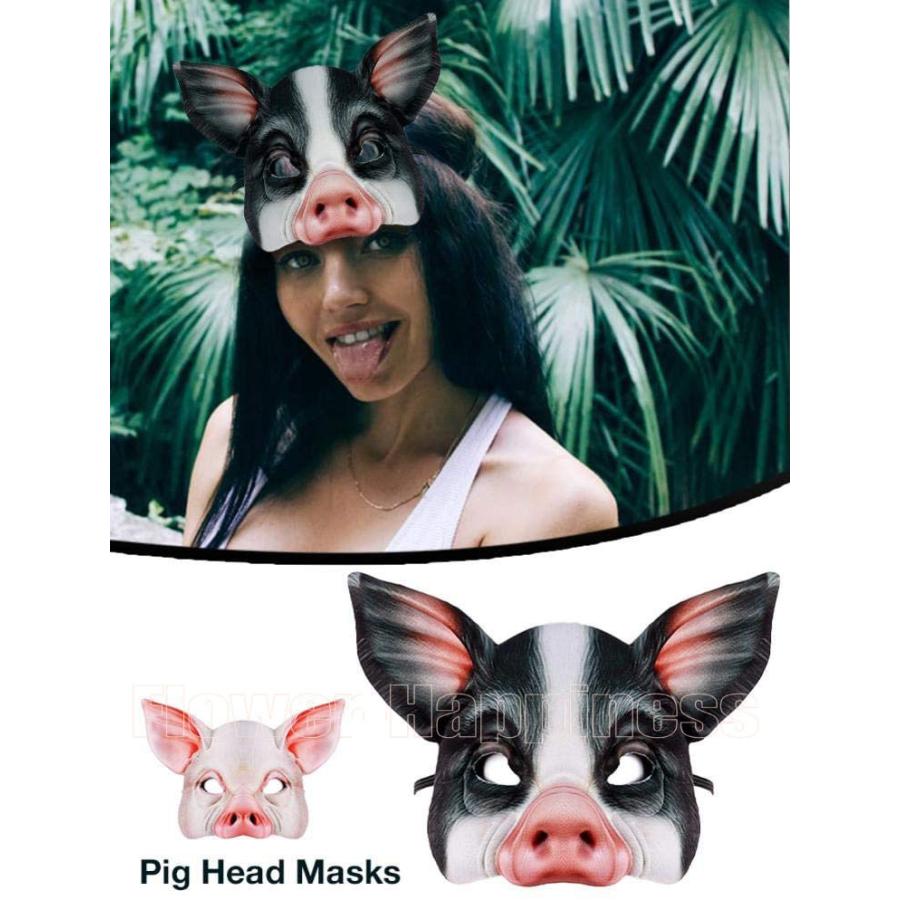 ハロウィン豚マスク Evaハーフフェイス動物豚マスクマルディグラカーニバルアクセサリーツール パーティーマスカレード用 Flower Flower Happiness 通販 Yahoo ショッピング