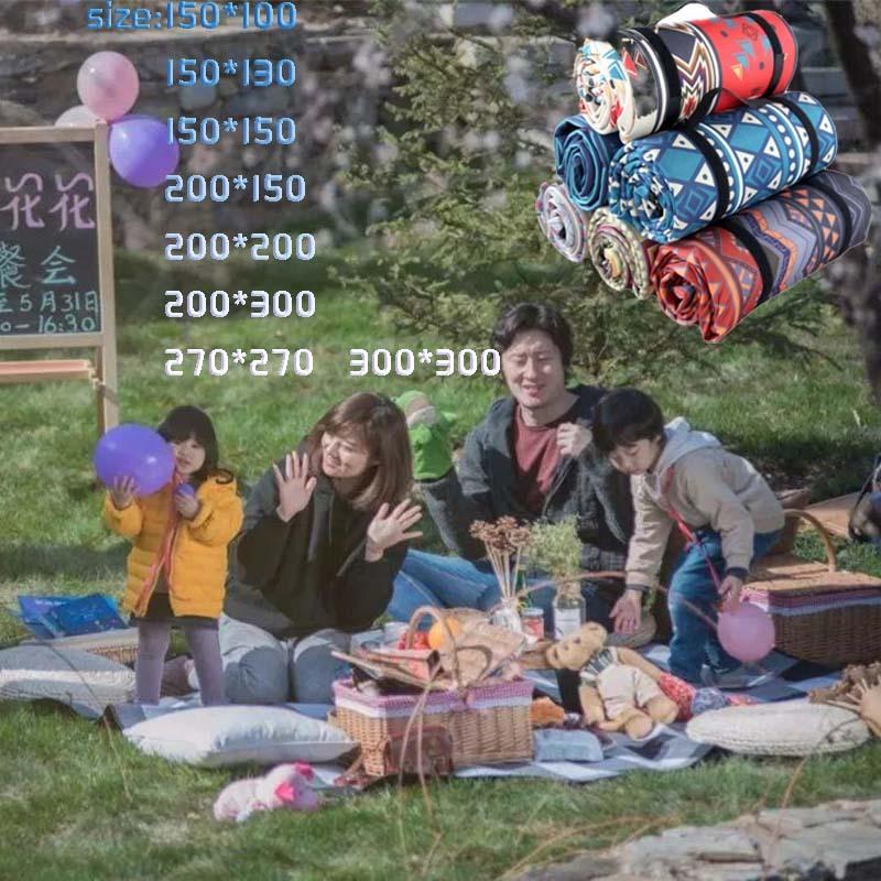 レジャーシート 厚手 大きい 防水 おしゃれ ピクニッ民族風 複数サイズ選択洗える 2人 3