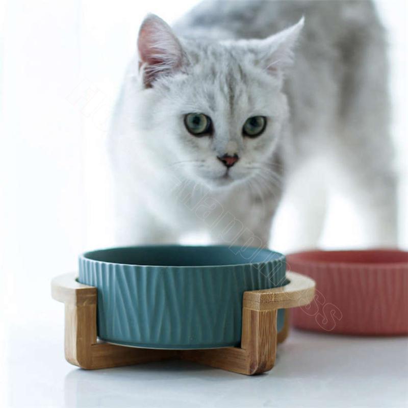 フードボウル ペット用 猫 ネコ 犬 陶器 食器 エサ入れ 安い 動物 食台 ペット皿 スタンド竹製スタンド 容器 餌入れ セラミック 超特価SALE開催 お皿 水入れ