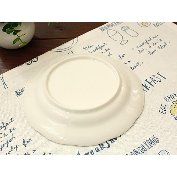 輪花リム付き皿/アイボリー (洋食器 白い食器 中皿 取り皿 パン皿