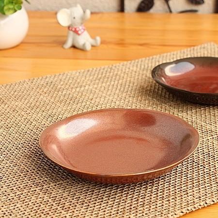 和 4寸皿 赤茶 (和食器 プレート 小皿 醤油皿 取り皿 和 4寸皿 赤茶 (和食器 プレート 小皿 醤油皿 取り皿