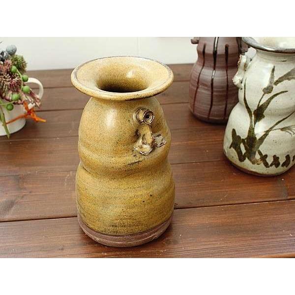 手造り 黄瀬戸花瓶 (和食器/花器/花瓶/手づくり/手造り/多治見美濃焼 