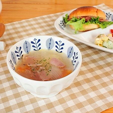 北欧風 リーフ カフェオレボウル (洋食器 白い食器 中鉢 北欧風 リーフ カフェオレボウル (洋食器 白い食器 中鉢