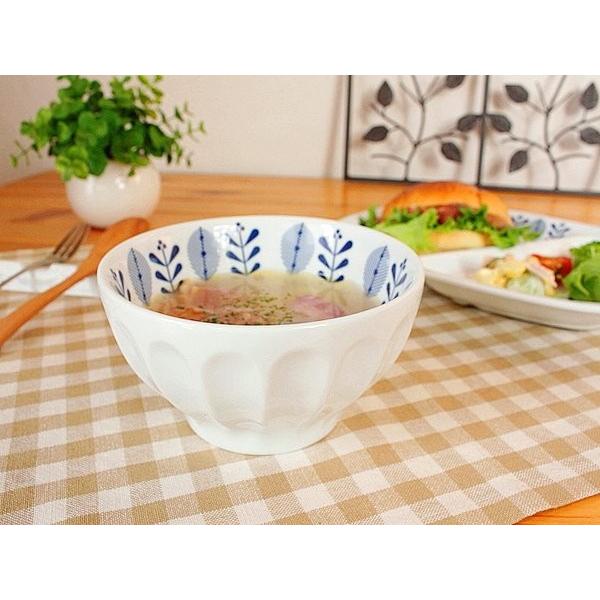 北欧風 リーフ カフェオレボウル (洋食器 白い食器 中鉢 アウトレット