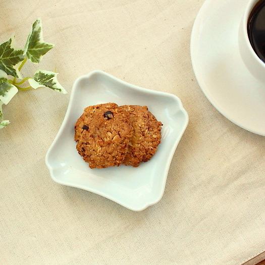 四角プチクッキー皿(洋食器 白い食器 豆皿 プレート お皿 小皿 カフェ