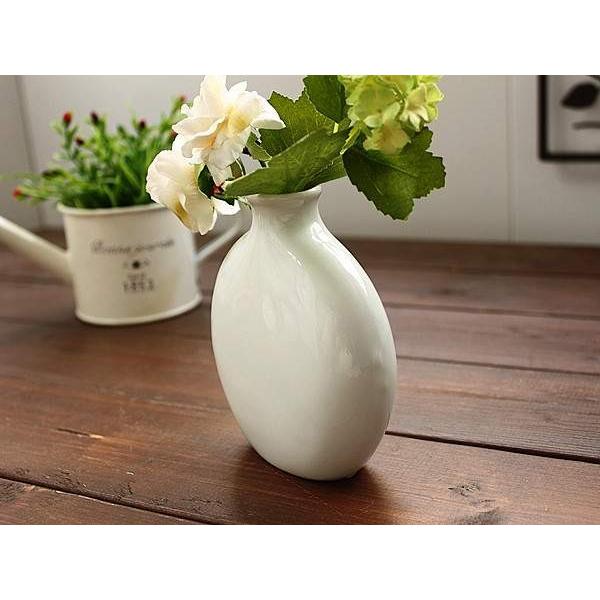 陶器 花瓶 ホワイト ボトル型 一輪挿し ボトル型一輪立て (花瓶 一輪立て 一輪挿し フラワーベース 花器