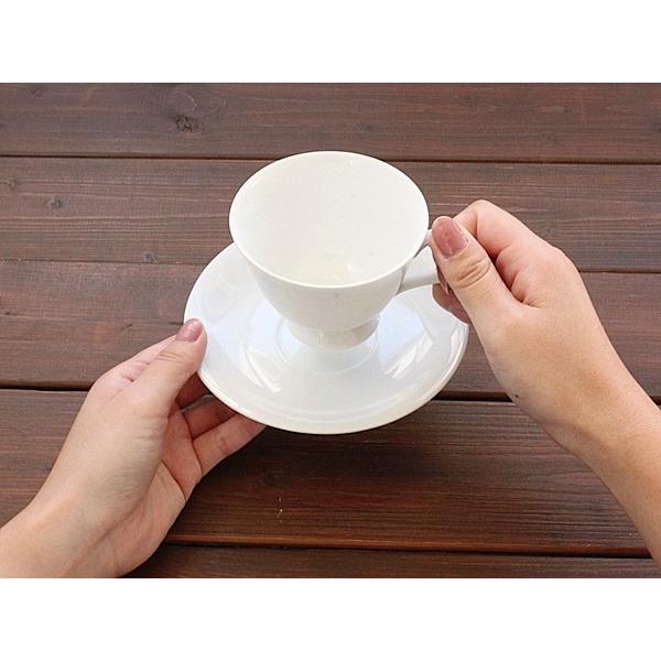 食器セット　ポット　高台カップ&ソーサー　ケーキ皿　アルハンブラ 高台コーヒーカップ&ソーサー (洋食器 白い食器 伏せ焼き 紅茶