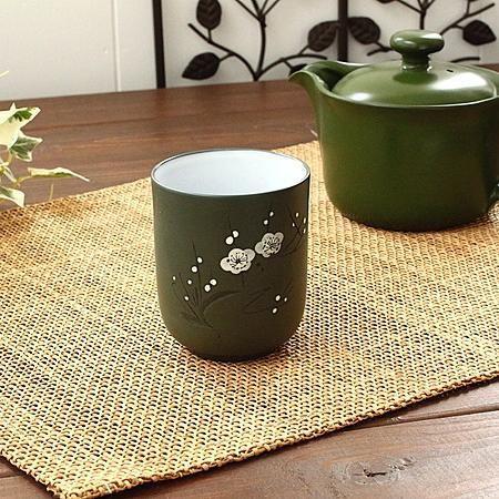 常滑焼 緑泥 湯呑(155cc)/つやなし (和食器 湯呑 コップ カップ 茶器