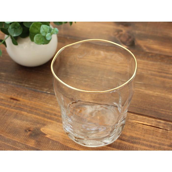 縁金ロックグラス(洋食器 ガラス グラス タンブラー ガラス食器 カフェ