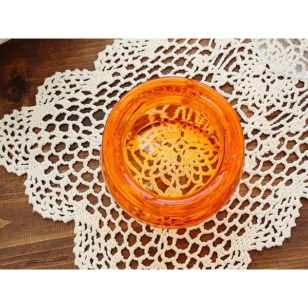 オレンジ ガラス瓶(洋食器 ガラス 瓶 収納 ボトル 容器 花瓶 お洒落