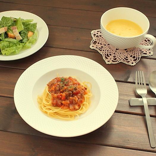 LA BETTOLA(ラ・ベットラ)MESH リム パスタスープ皿 (洋食器 白い食器 