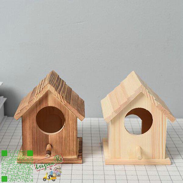 木製の鳥の家、屋外の鳥小屋、庭のパティオ装飾的な巣箱レンツバメの鳥の家スズメハチドリフィンチスロットル