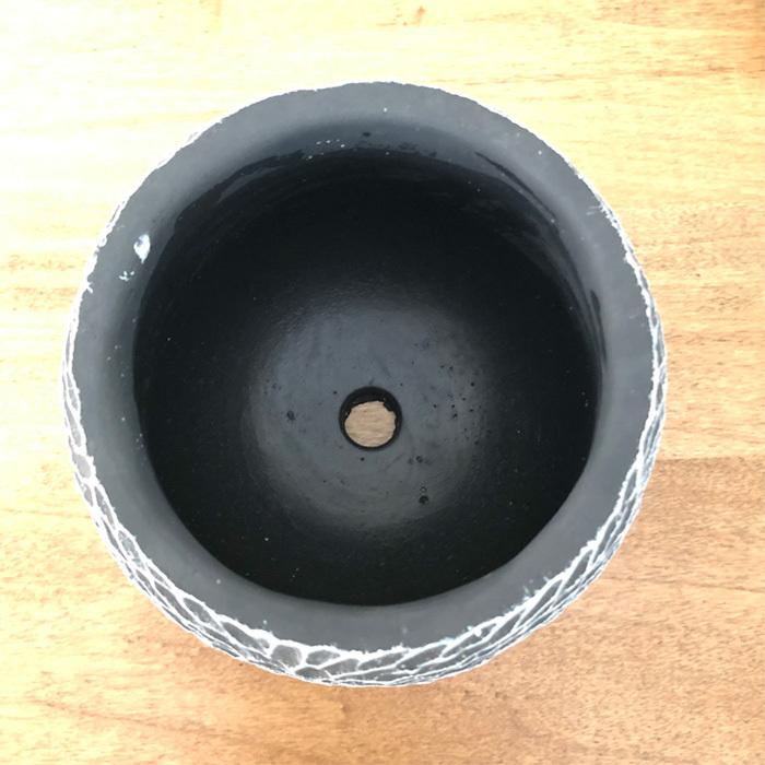 資 植木鉢 CD035-120BK ブラックペイント 陶器 鉢 和風 インテリア