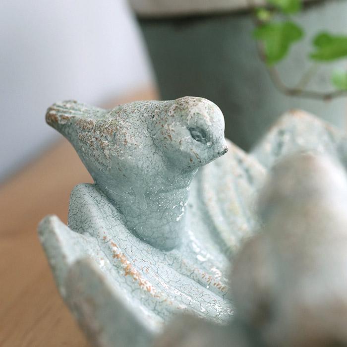 資 ER55EM バードバスフラワーS エメラルドグリーン おしゃれ