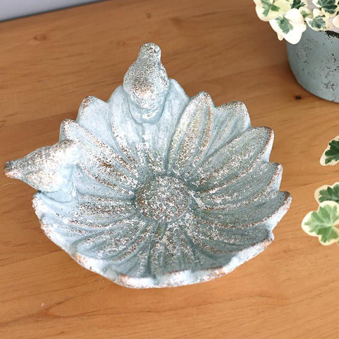 資 ER55EM バードバスフラワーS エメラルドグリーン おしゃれ