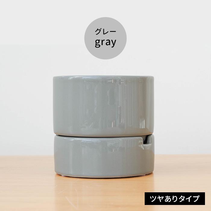 カラーが選べる植木鉢 すーさん Mサイズ 資 PP-0255-M 3号 受皿付 陶器