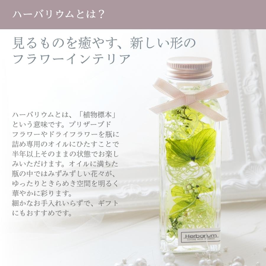 小さいサイズのハーバリウム 四角瓶 全3色(青 緑 ピンク)/誕生日