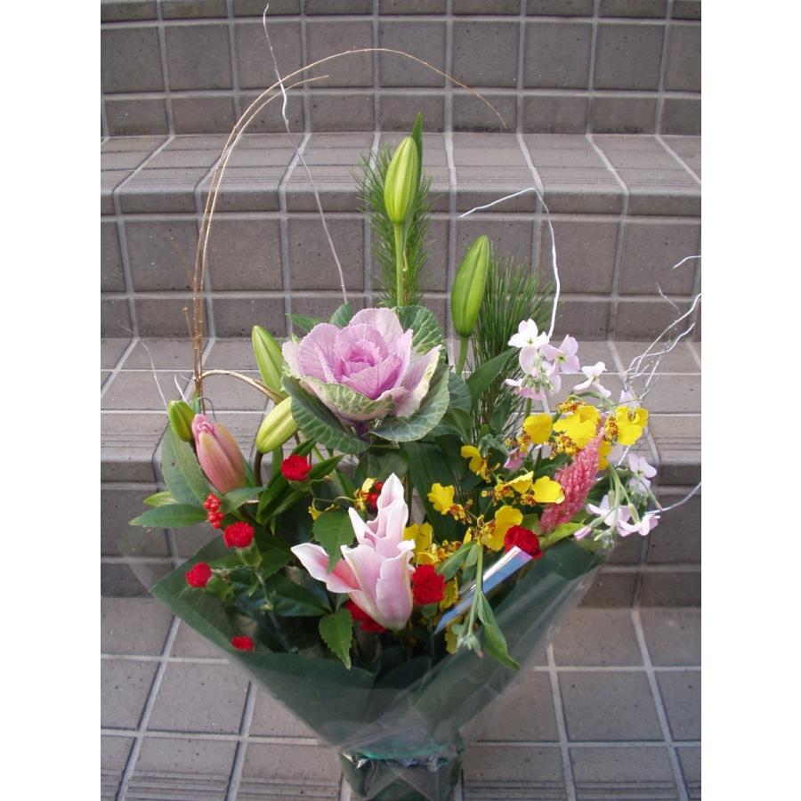 正月用おまかせアレンジメント 4000円 激安フラワーアレンジ 生花 正月  