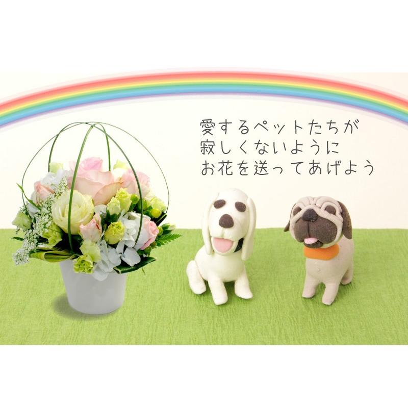 ペット お供え 花 贈る お悔やみ花 お供え花 供花 犬 わんちゃん 供 ねこ ネコ アレンジメント メモリアルアレンジメント 翌日配達 | エーデルワイス花の贈り物 | 06