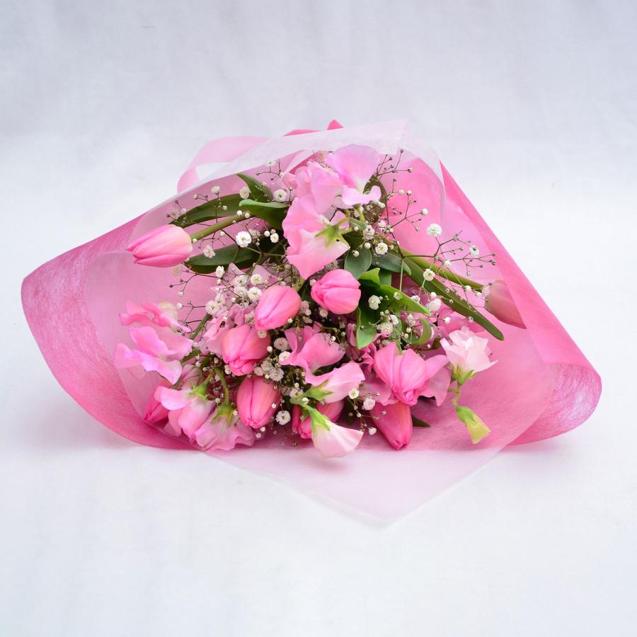 ホワイトデー 卒業祝 入学祝 就職祝 退職祝 プレゼント 合格 入学 送別 退職   誕生日 プレゼント チューリップ 花束  お祝い 春の花束 Mサイズ | エーデルワイス花の贈り物 | 10