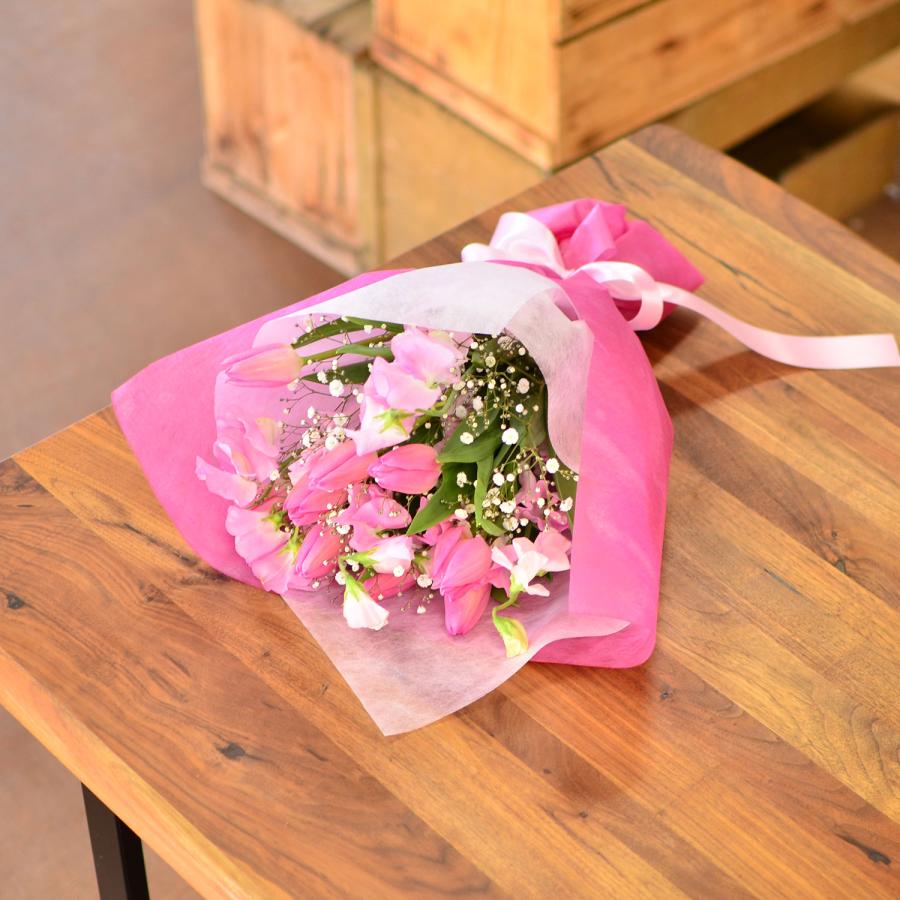 ホワイトデー 卒業祝 入学祝 就職祝 退職祝 プレゼント 合格 入学 送別 退職   誕生日 プレゼント チューリップ 花束  お祝い 春の花束 Mサイズ | エーデルワイス花の贈り物 | 13