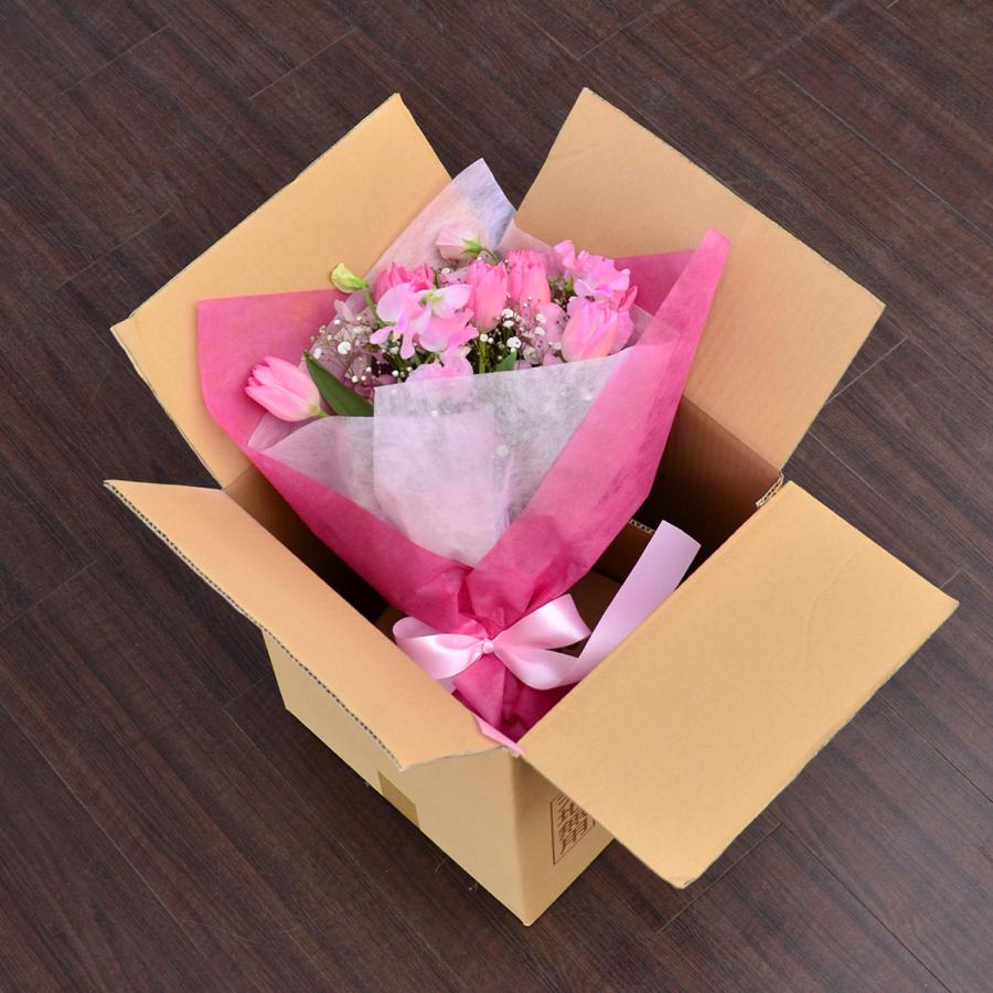 ホワイトデー 卒業祝 入学祝 就職祝 退職祝 プレゼント 合格 入学 送別 退職   誕生日 プレゼント チューリップ 花束  お祝い 春の花束 Mサイズ | エーデルワイス花の贈り物 | 15