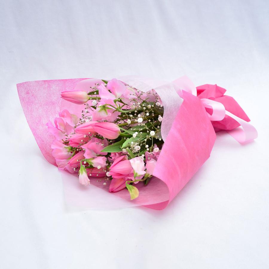 ホワイトデー 卒業祝 入学祝 就職祝 退職祝 プレゼント 合格 入学 送別 退職   誕生日 プレゼント チューリップ 花束  お祝い 春の花束 Mサイズ | エーデルワイス花の贈り物 | 08