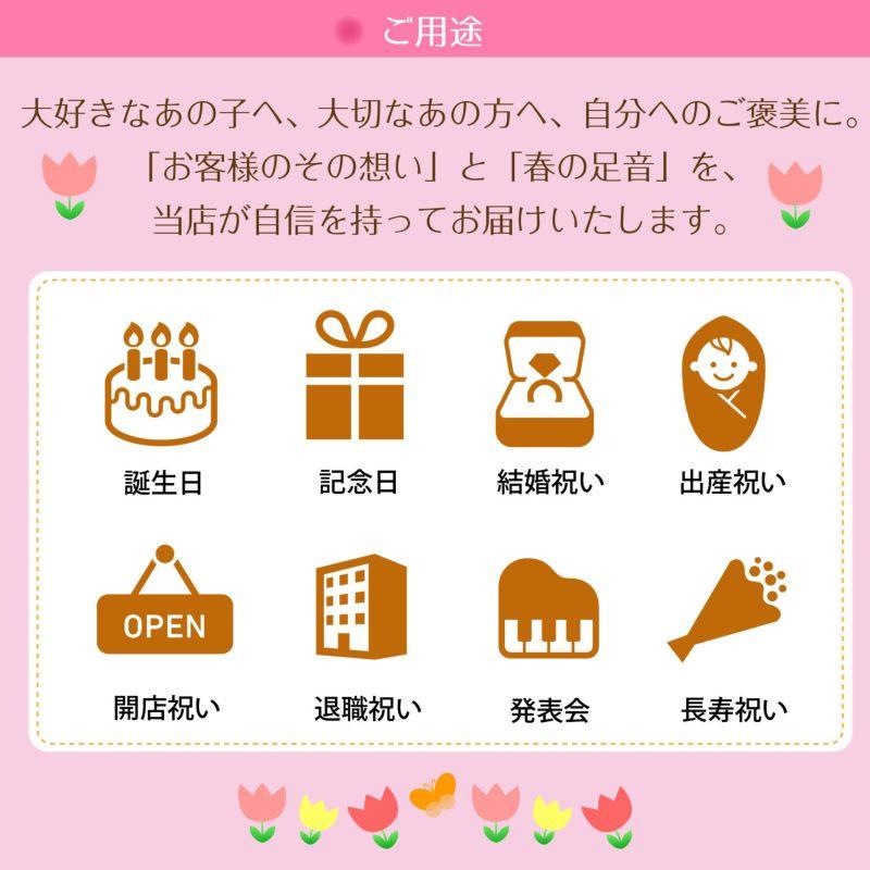 フラワーバレンタイン プレゼント 愛妻の日 ホワイトデー 卒業 合格 入学 送別 退職   誕生日 プレゼント チューリップ 花束  お祝い 春の花束 Mサイズ | エーデルワイス花の贈り物 | 09