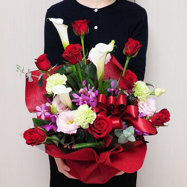 赤いバラ アレンジメント 卒業式 花 卒園式 花 卒業祝い 花 プレゼント 卒園祝い 花 レッドダイヤモンド Mサイズ Ar Redd M 花束ギフト 花工房 誕生日翌日配達 通販 Yahoo ショッピング