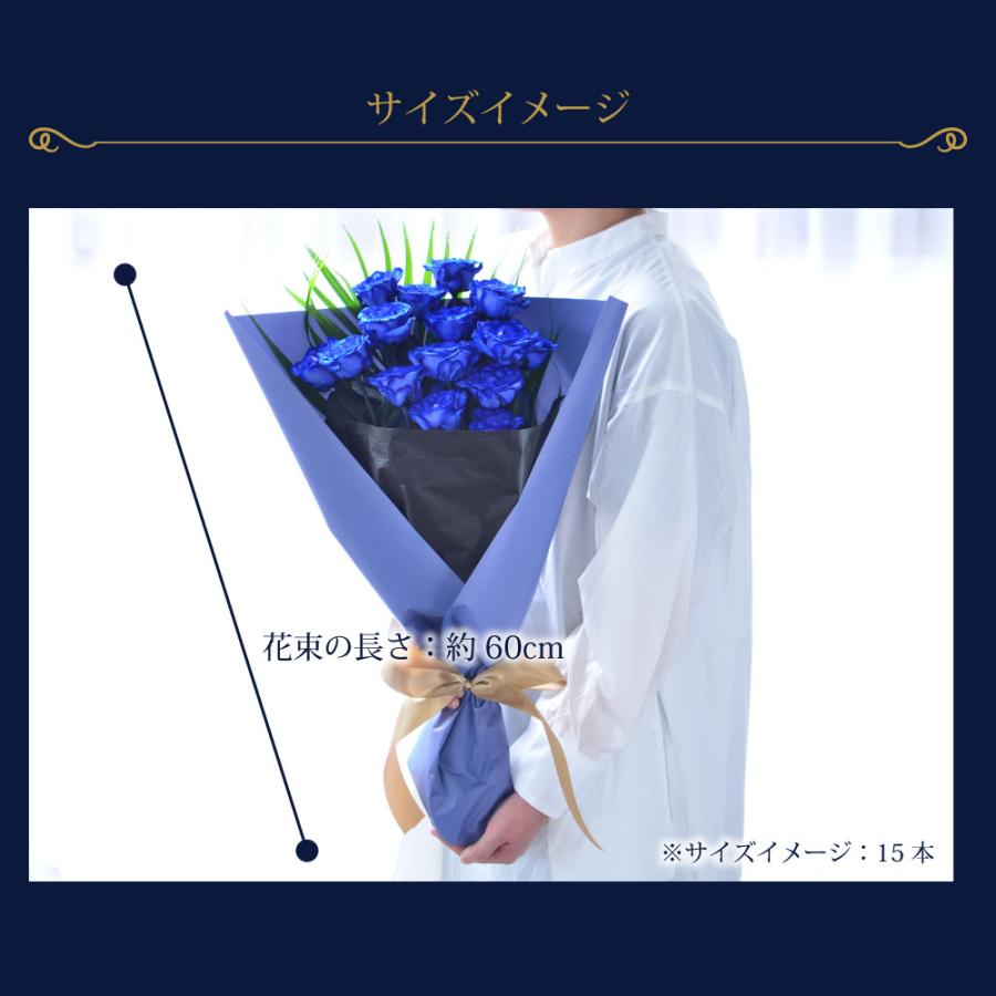15本白青バラブーケ青ラメ付き❣️プレゼント お祝い 枯れない花永生薔薇特別な人へ エーデルワイス花の贈り物 花 ギフト 誕生日プレゼント 記念日