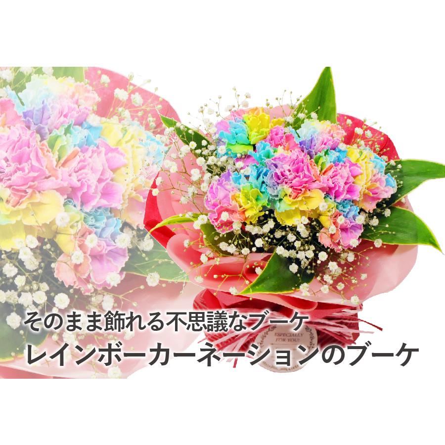 エーデルワイス花の贈り物 フラワーギフト 誕生日花束 カーネーション
