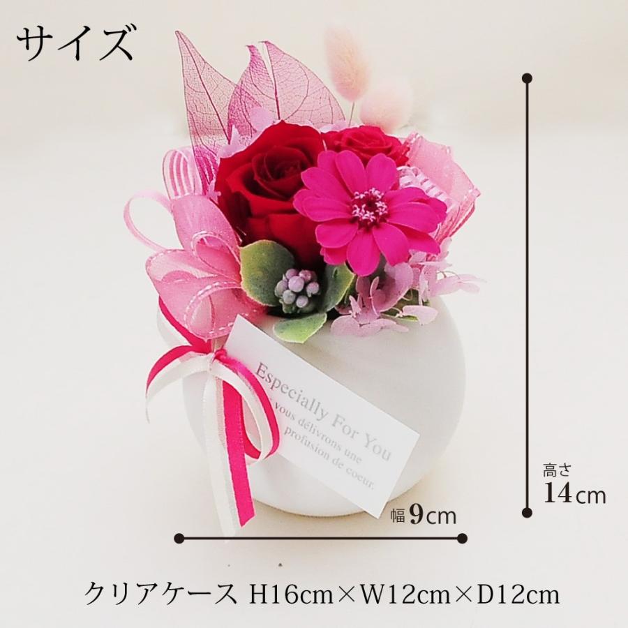 誕生日プレゼント 花 バラ 女性 記念日 プレゼント バラ プリザーブドフラワー プレゼント 誕生日 記念日 花 マカロン クリアケース入り | エーデルワイス花の贈り物 | 08