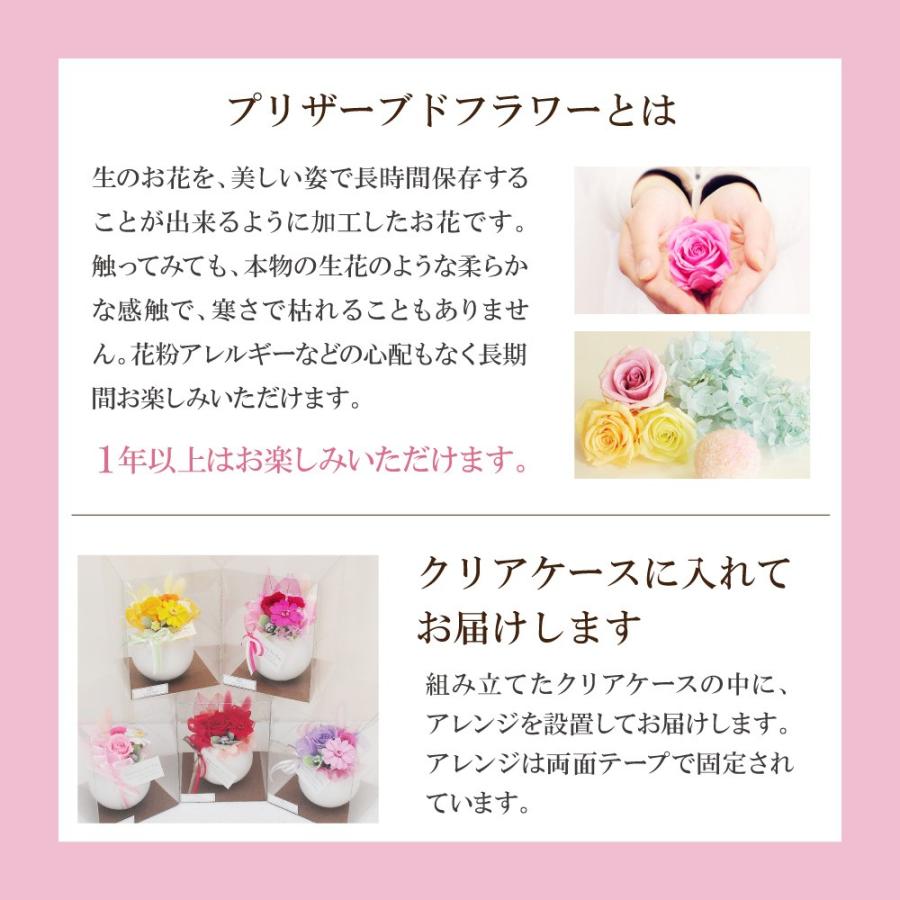 誕生日プレゼント 花 バラ 女性 記念日 プレゼント バラ プリザーブドフラワー プレゼント 誕生日 記念日 花 マカロン クリアケース入り | エーデルワイス花の贈り物 | 10