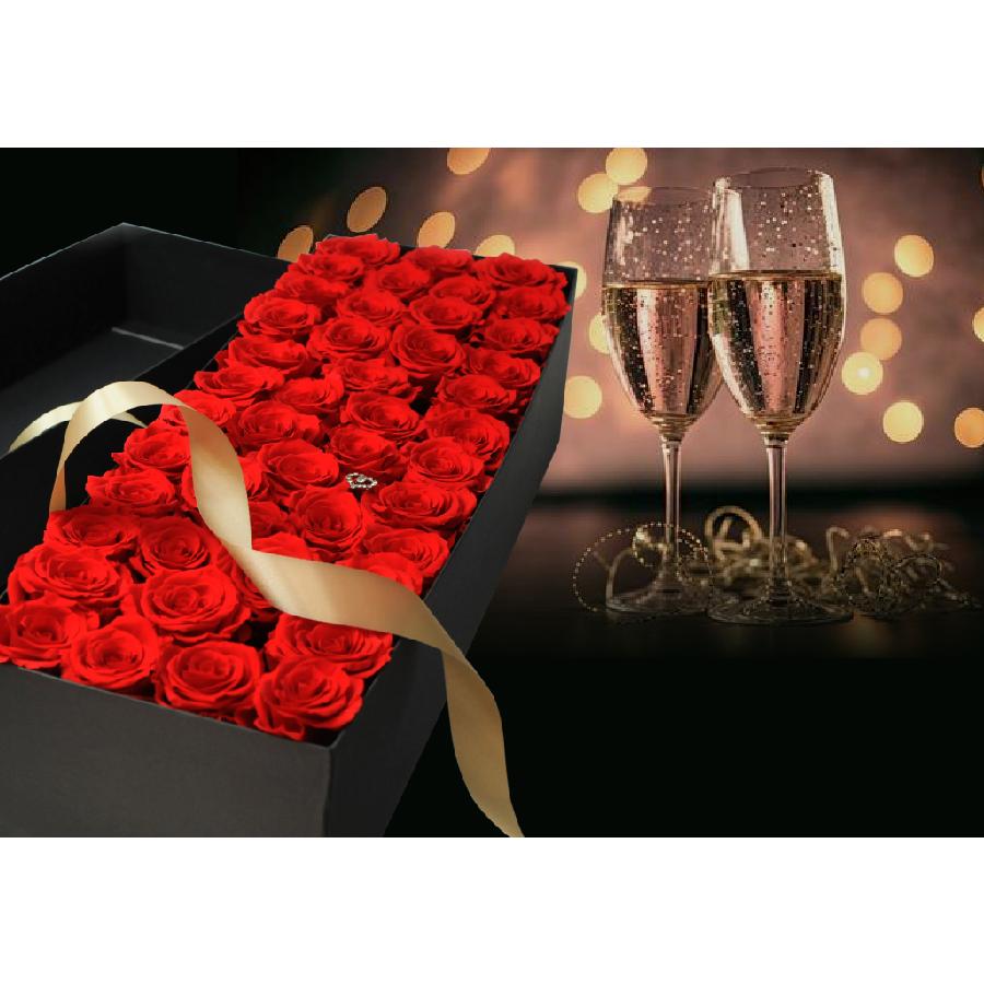 花  高級 赤いバラ プロポーズ 誕生日 プレゼント ギフト 結婚記念日 薔薇 プリザーブドフラワー 赤いバラ フラワーボックス 45輪 |  | 04