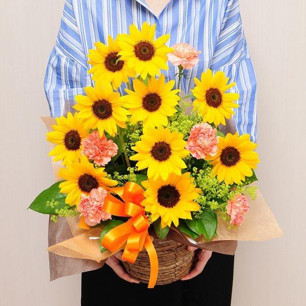 エーデルワイス花の贈り物 爆買 父の日 花 ギフト ひまわり 誕生日