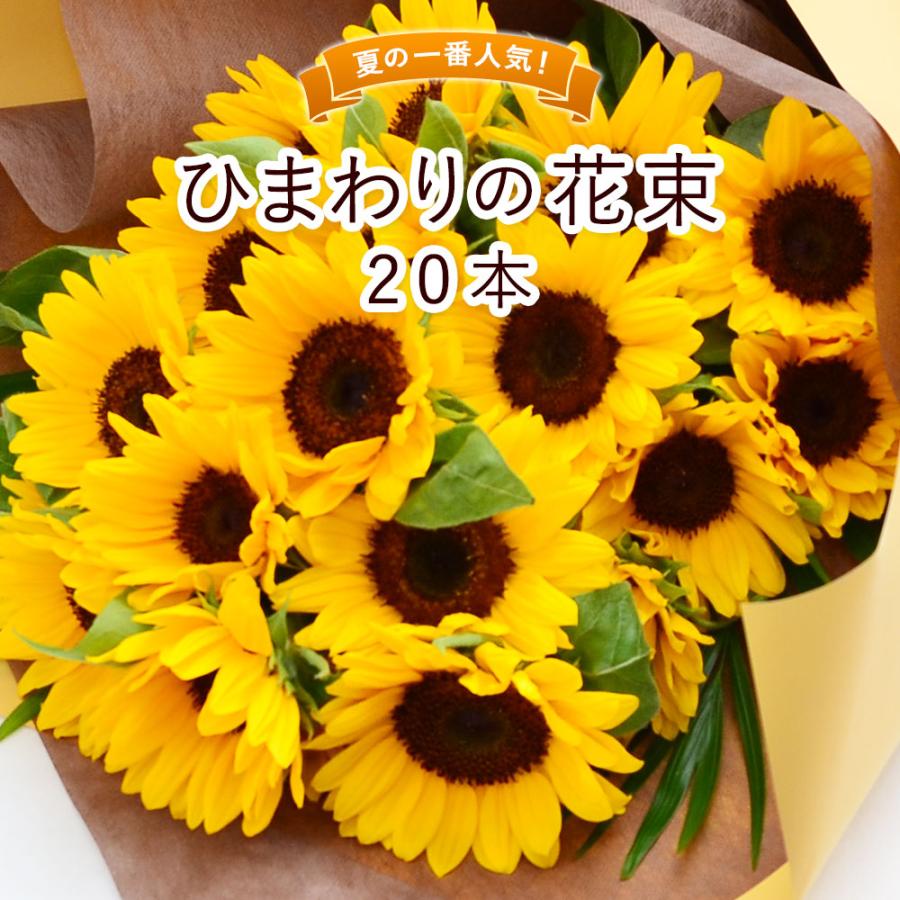 エーデルワイス花の贈り物 花 ギフト ひまわりの花束20本 生花