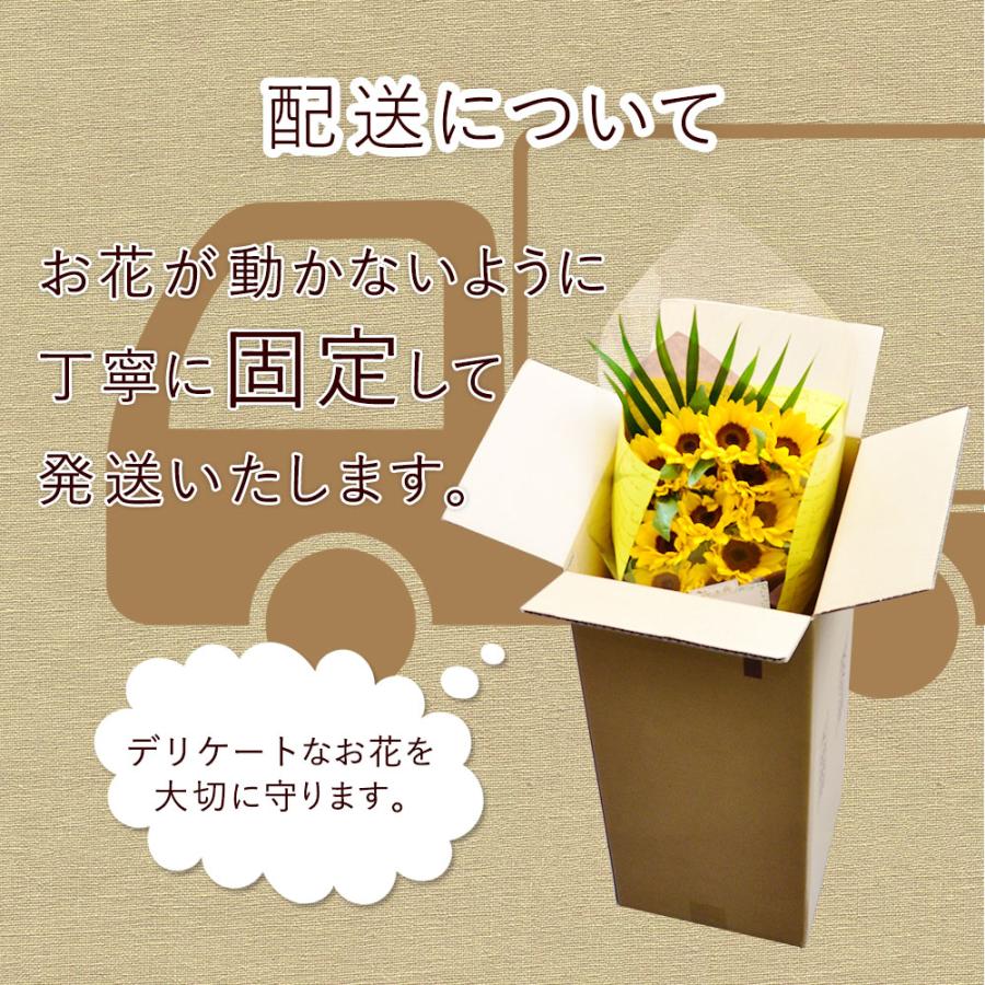 花 ギフト ひまわりの花束20本 生花 おしゃれ 誕生日 プレゼント プロポーズ フラワーギフト 結婚記念日 エーデルワイス ひまわりの花束 20本 | エーデルワイス花の贈り物 | 06