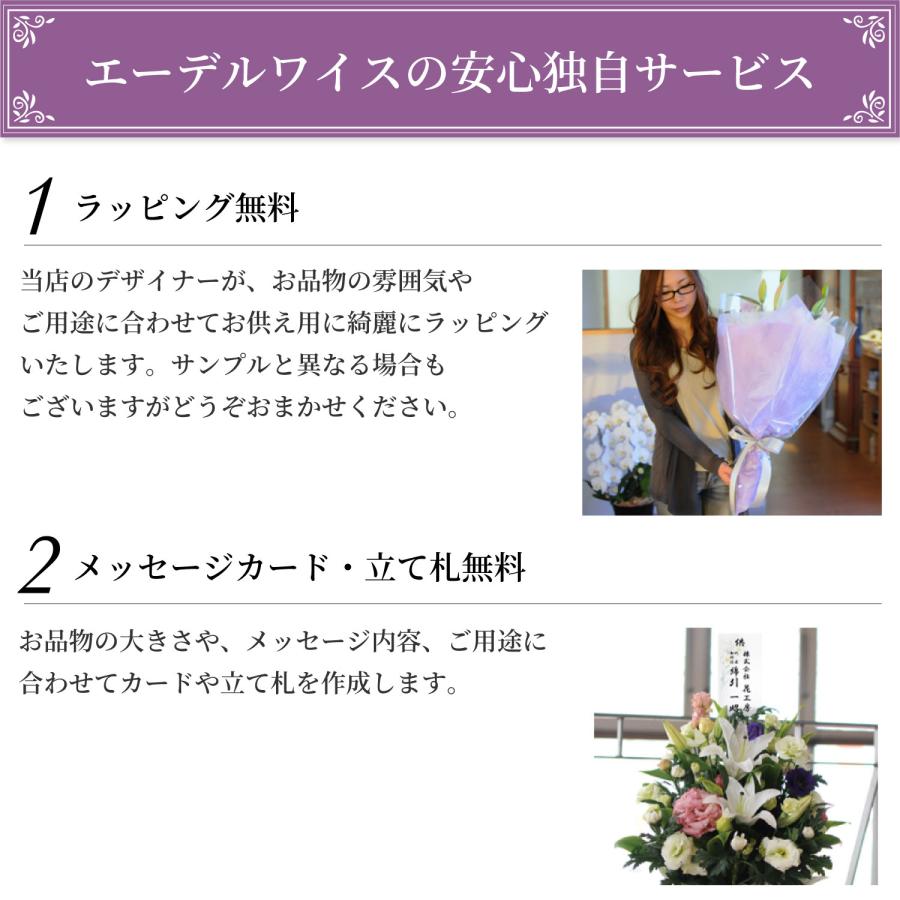 エーデルワイス花の贈り物 お彼岸 お供え 供花 花 翌日配達 枕花 四十